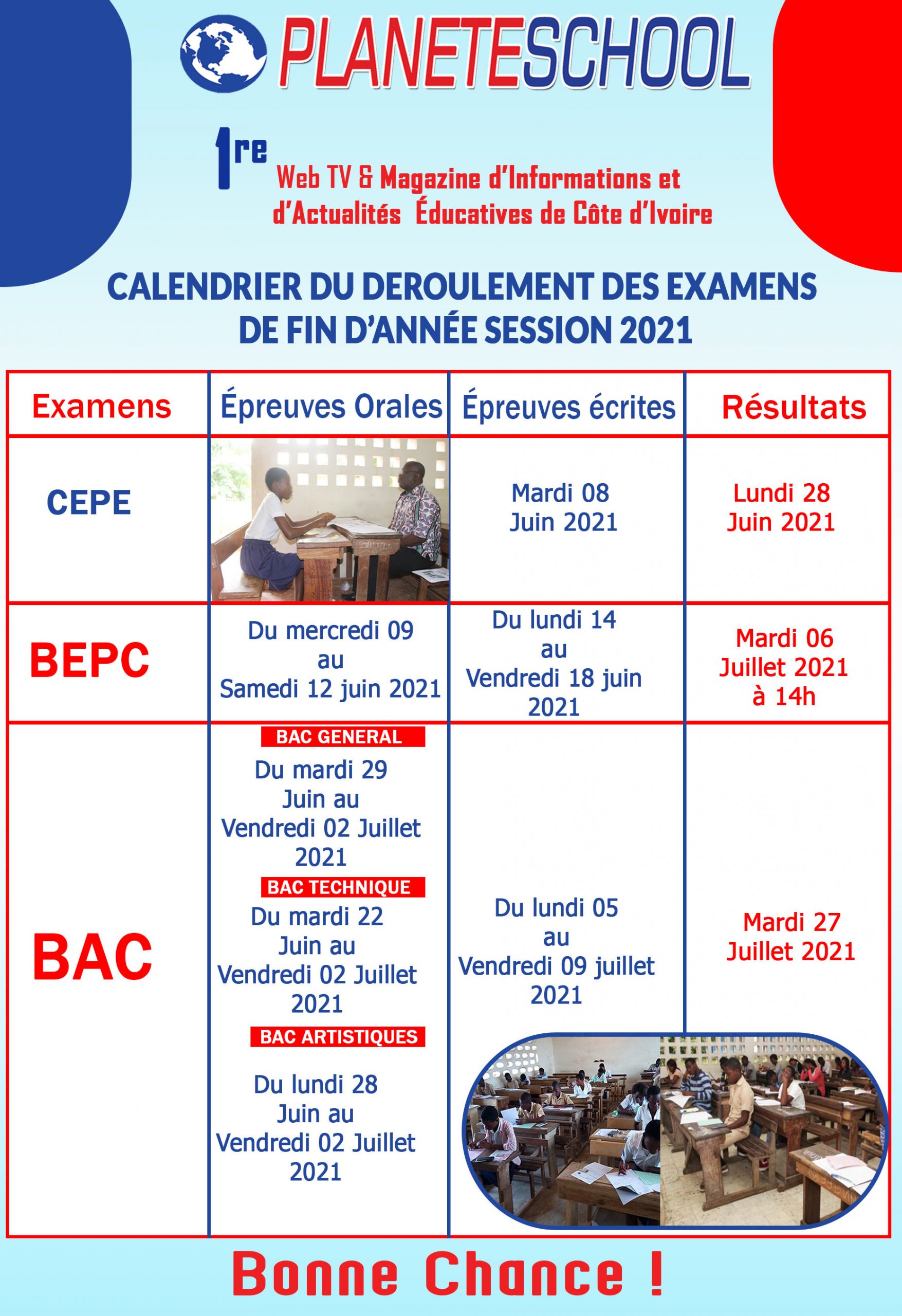 Côte D’Ivoire / Examens à Grand Tirage : Voici Les Dates